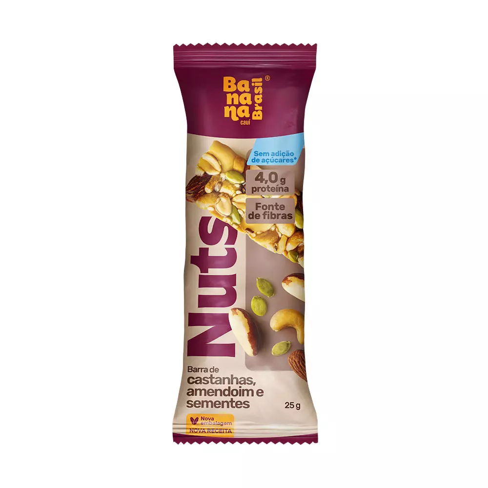 Nuts - Castanhas Amendoim e Sementes - Caixa com 12un de 25g