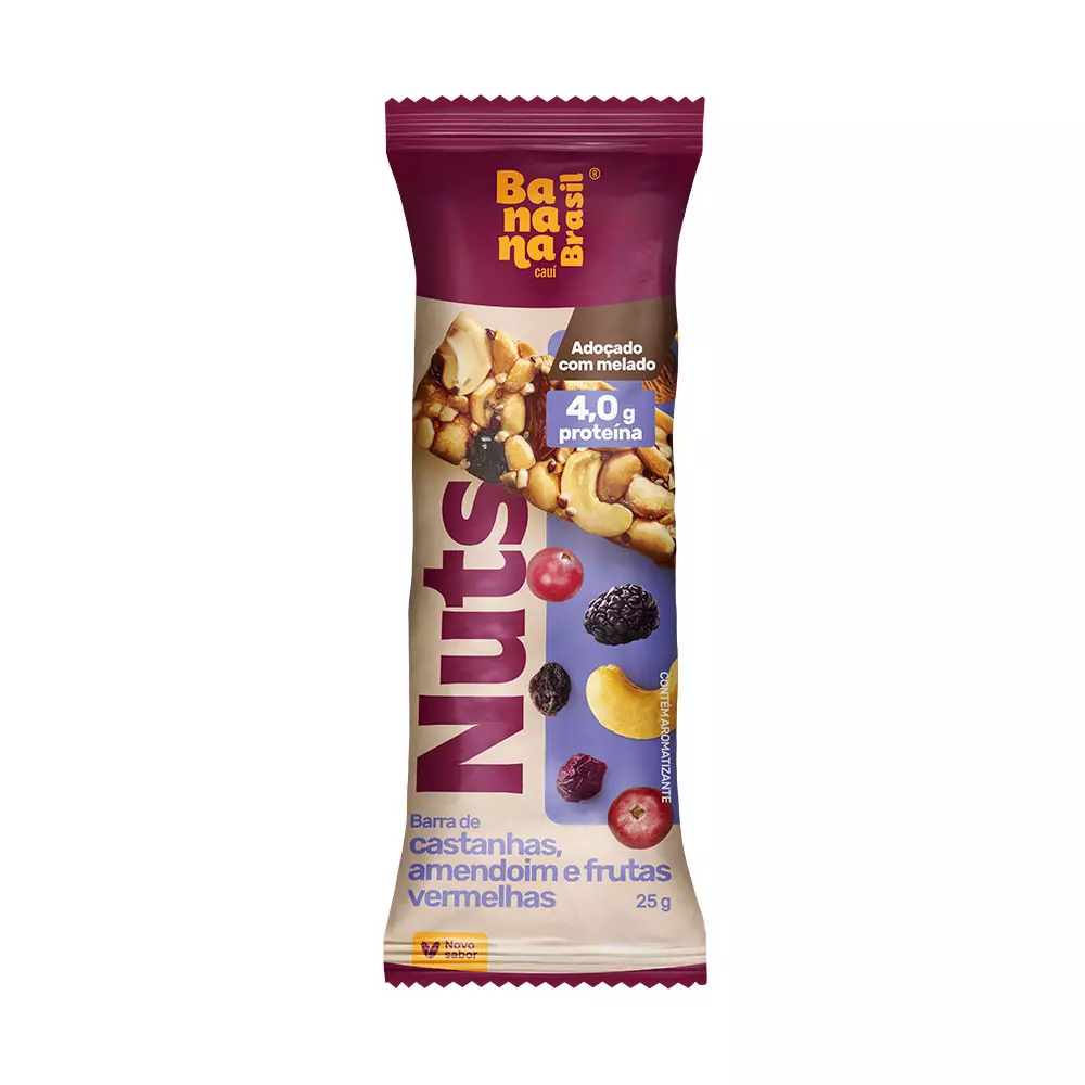 Nuts - Castanhas e Frutas Vermelhas - Caixa com 12un 25g