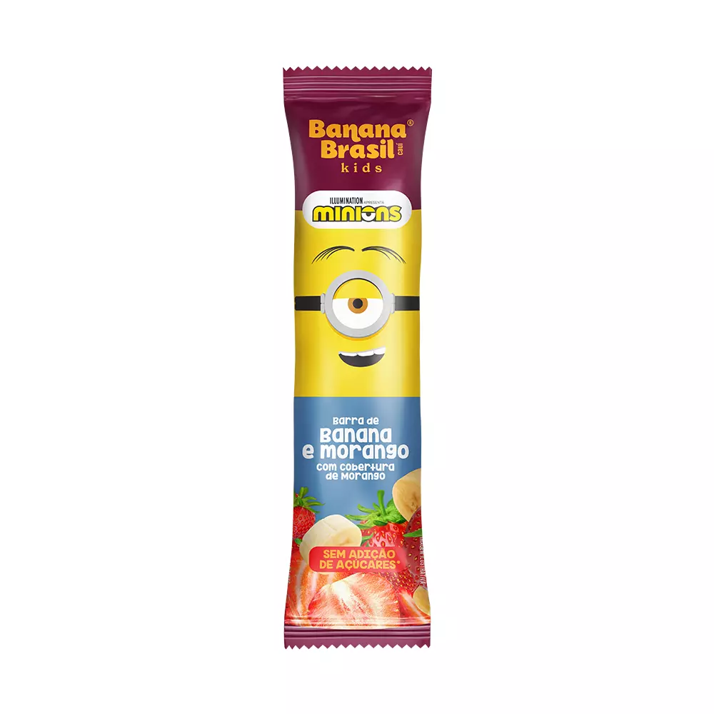 Banana Brasil Kids - Banana e Morango - Caixa com 20un de 22g