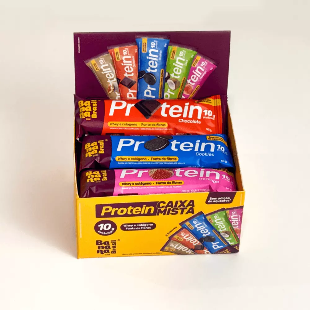 Protein - Barra de proteínas sabores sortidos - Caixa Mista com 12 un de 30g  