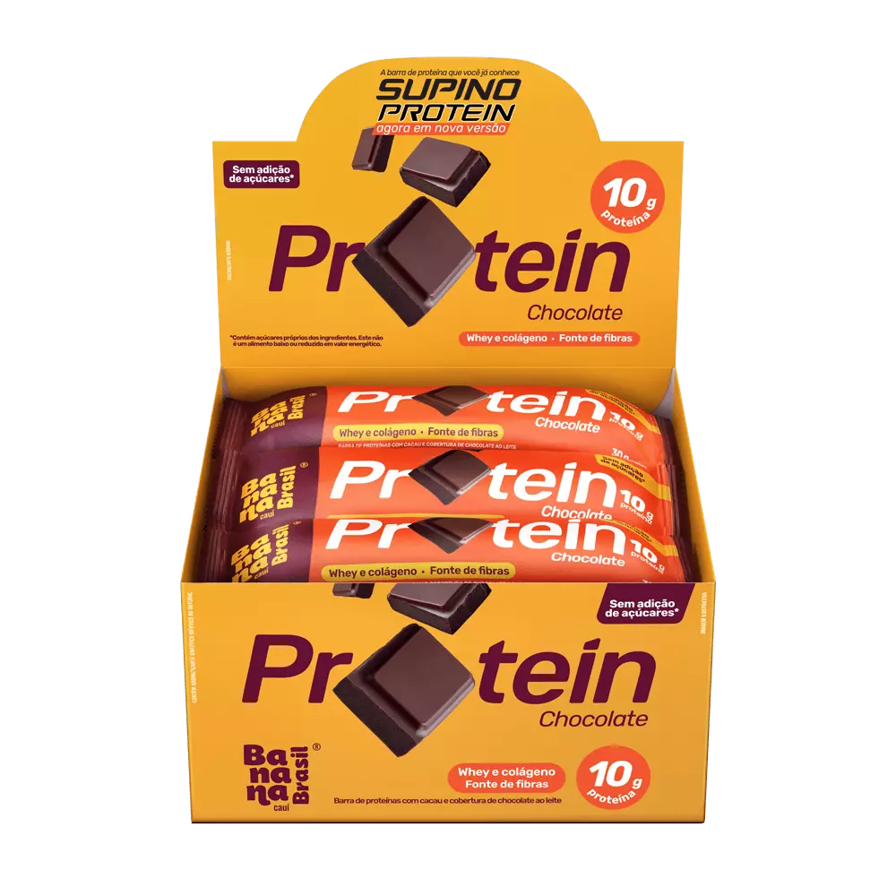 Protein - Barra de proteína -  Cacau  - Caixa com 12 un. de 30g