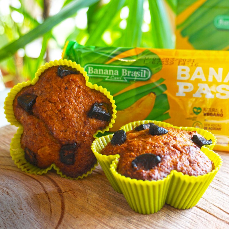 Bolo fit de Banana-Passa e aveia