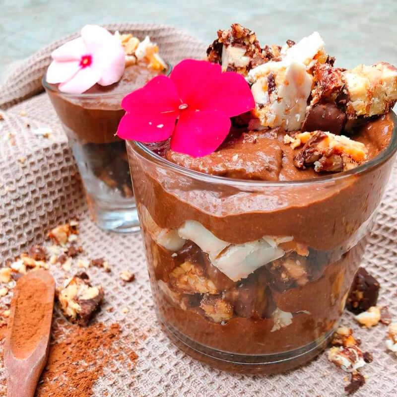 Mousse de chocolate com Nutsbites