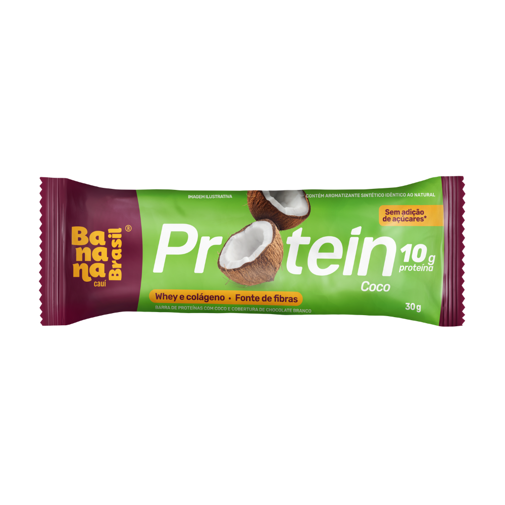 Protein - Barra de proteína - Coco - Caixa com 12 un. de 30g 