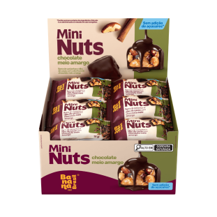 Mini Nuts - Chocolate Meio Amargo - Caixa com 22 un de 15g