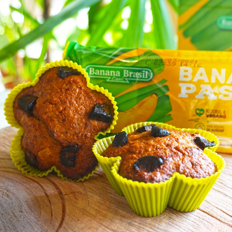 Bolo fit de Banana-Passa e aveia