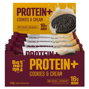 Protein+ Cookies & Cream caixa com 9un de 50g