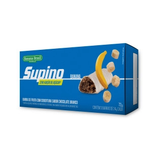 Supino Zero - Banana e Chocolate Branco - Caixa com 3un de 24g