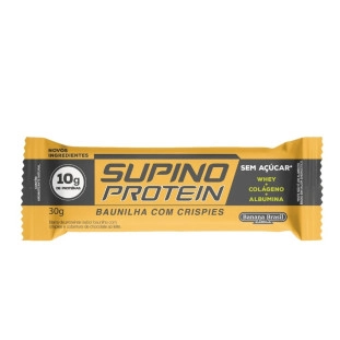 Supino Protein - Baunilha com Crispies - Caixa com 3un de 30g