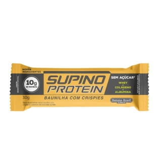 Supino Protein Baunilha com Crispies caixa com 12un de 30g