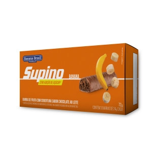 Supino Zero Banana ao Leite caixa com 3un de 24g