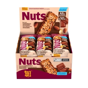 Nuts - Castanhas e Chocolate - Caixa com 12un de 25g