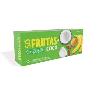 Barra Só Frutas + Coco caixa com 3un de 20g