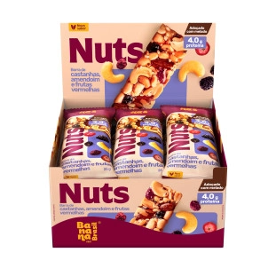Nuts - Castanhas e Frutas Vermelhas - Caixa com 12un 25g