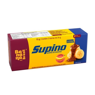 Supino - Banana e Chocolate ao Leite - Caixa com 3un de 24g