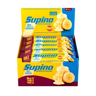 Supino Zero - Banana e Chocolate Branco - Caixa com 20un de 24g