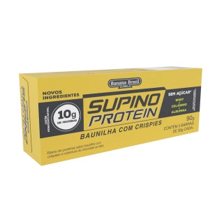 Supino Protein - Baunilha com Crispies - Caixa com 3un de 30g