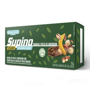 Supino Zero - Banana e Pasta de Amendoim - Caixa com 3un de 24g