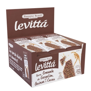 Levittá - Gergelim, Quinoa e Cacau - Caixa com 24 de 10g