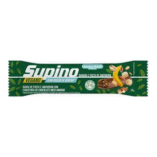 Supino Zero Banana e Pasta de Amendoim Vegano caixa com 16un de 24g
