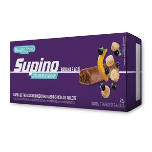 Supino Zero - Banana e Açaí - Caixa com 3un de 24g