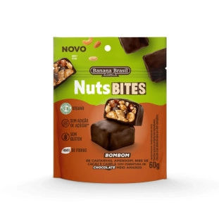 NutsBITES Chocolate Meio Amargo Vegano 60g