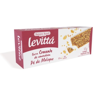 Levittá - Pé de Moleque - Caixa com 3un de 12g