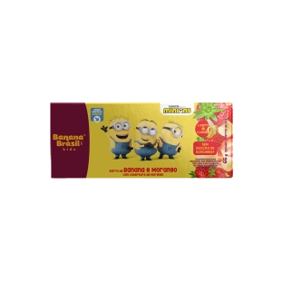 Banana Brasil Kids - Banana e Morango - Caixa com 3un de 22g