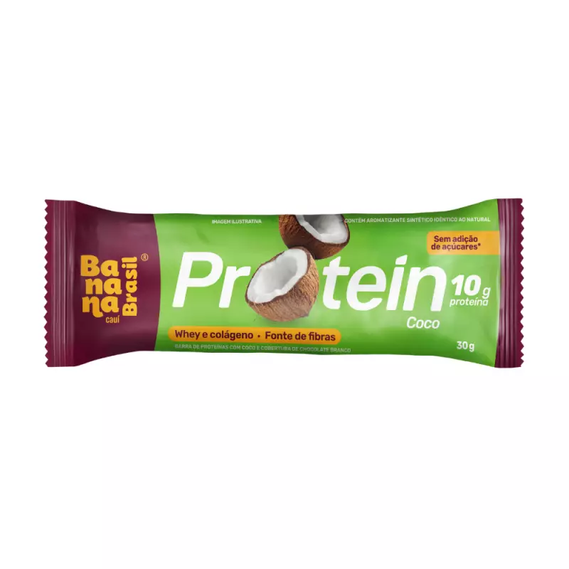 Protein - Barra de proteína - Coco - Caixa com 12 un. de 30g