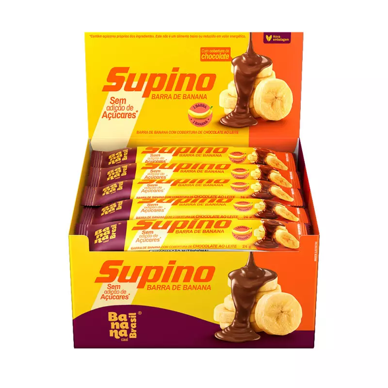 banana69saru様 Supino Zero - Banana e Chocolate ao Leite - Caixa com 20un de 24g