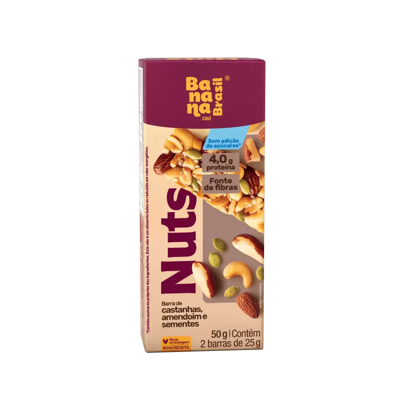 Nuts - Castanhas Amendoim e Sementes - Caixa com 2un 25g | Banana