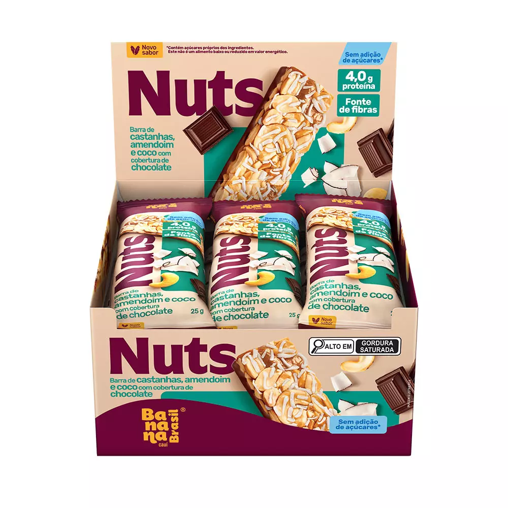 ココnuts様 Nuts - Castanhas e Coco com Cobertura de chocolate - Caixa com