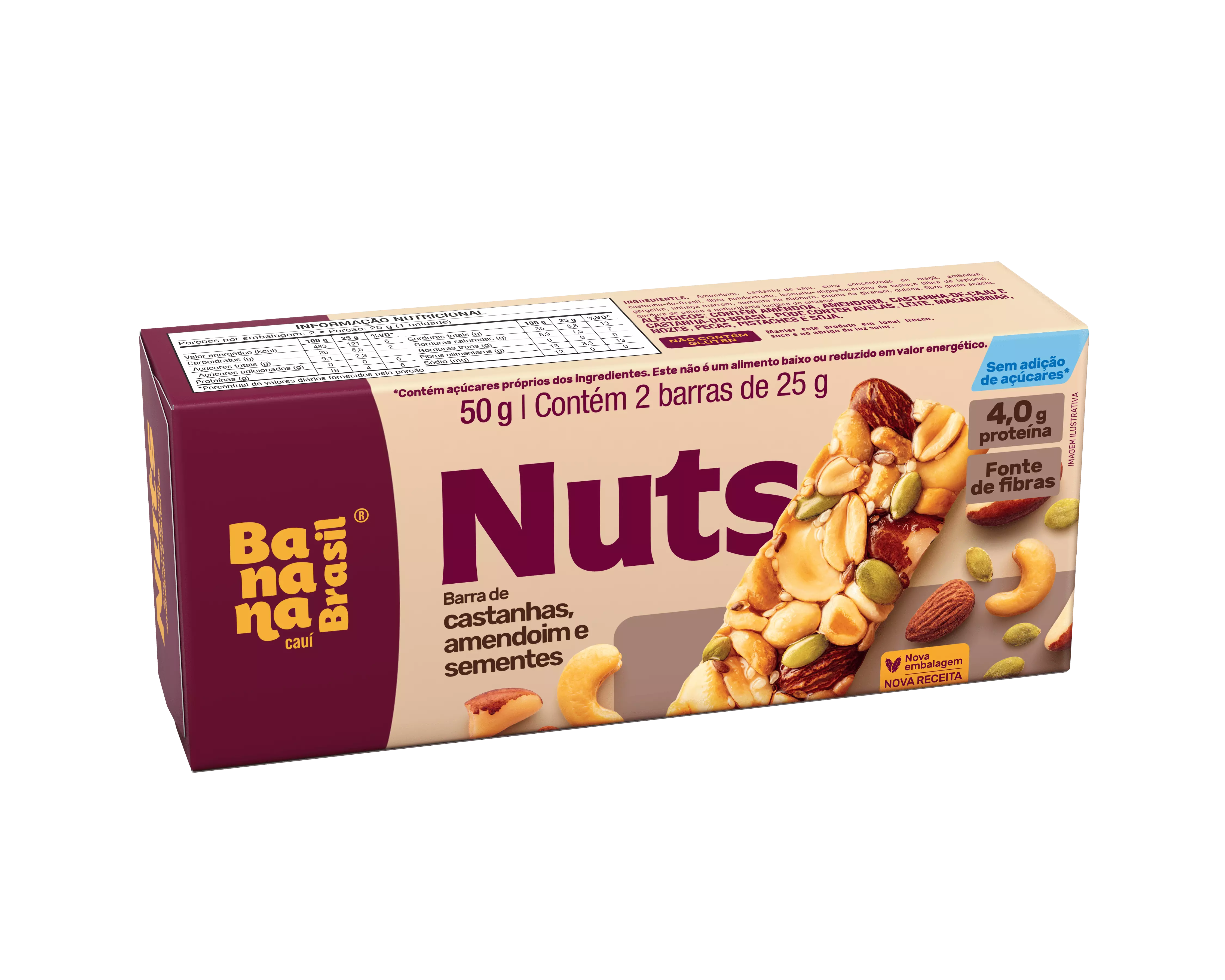 その他 Babypeenuts Nuts - Castanhas Amendoim e Sementes - Caixa com 2un 25g | Banana