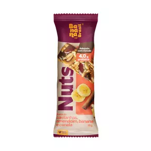 Nuts - Castanhas, Amendoim, Banana e Canela - Caixa com 12un de 25g