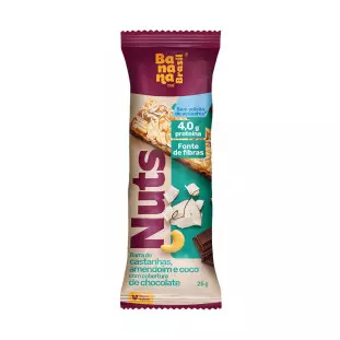 Nuts - Castanhas e Coco com Cobertura de chocolate - Caixa com 12un de 25g