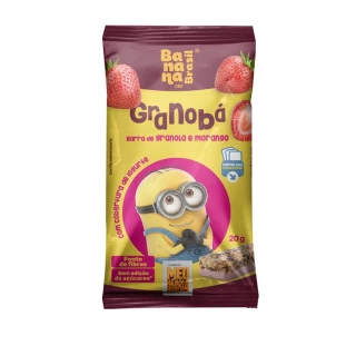 Granobá - Granola e Morango - Caixa com 12un de 20g