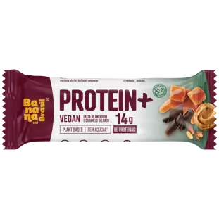 Protein + Barra de Proteína Pasta de Amendoim e Caramelo Salgado - Caixa com 9un de 50g