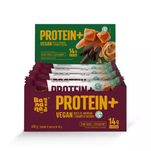 Protein + Barra de Proteína Pasta de Amendoim e Caramelo Salgado - Caixa com 9un de 50g