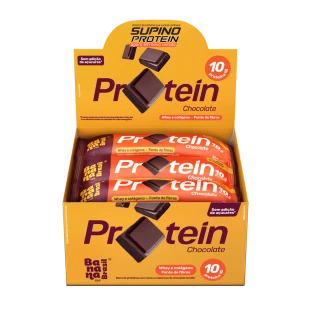 Protein Chocolate - Proteína com Cacau e Cobertura de Chocolate ao Leite - Caixa com 12 un. de 30g