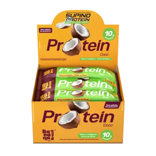 Protein Coco - Proteína com Coco e Cobertura de Chocolate Branco - Caixa com 12 un. de 30g 