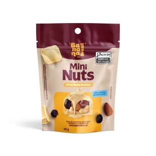 Mini Nuts - Chocolate Branco - Pouch de 60g