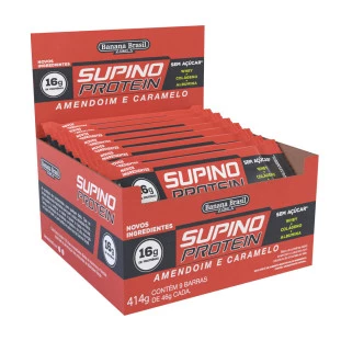Supino Protein - Amendoim com Caramelo Max - Caixa com 9un de 46g
