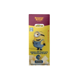 Banana Brasil Kids - Banana e Chocolate Branco - Caixa com 3un de 22g