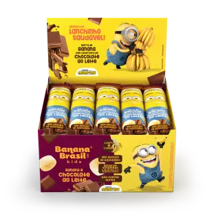 Banana Brasil Kids - Banana e Chocolate ao Leite - Caixa com 20un de 22g