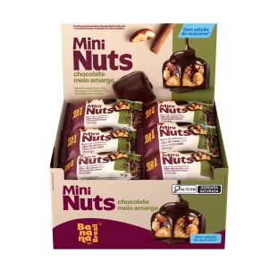 Mini Nuts - Chocolate Meio Margo - Caixa com 22 un de 15g