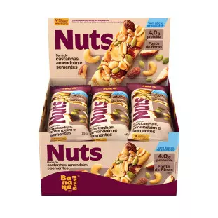 Nuts - Castanhas Amendoim e Sementes - Caixa com 12un de 25g
