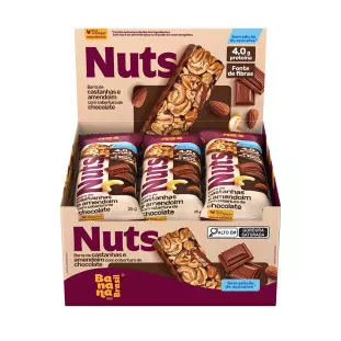 Nuts - Castanhas e Chocolate - Caixa com 12un de 25g