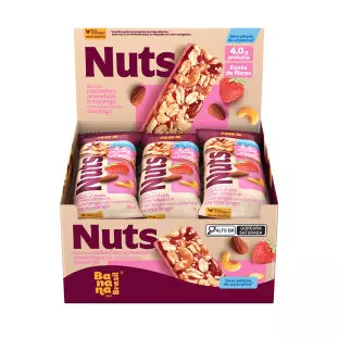 Nuts - Castanhas e Morango - Caixa com 12un de 25g