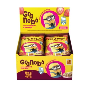 Granobá - Granola e Morango - Caixa com 12un de 20g