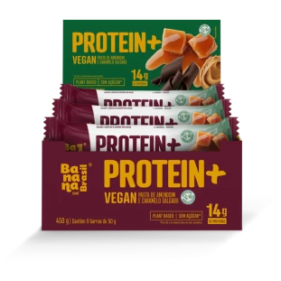 Protein + Pasta de Amendoim e Caramelo Salgado - Caixa com 9un de 50g